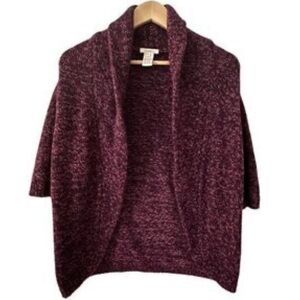 Sundance marled merino wool/mohair blend knit open cardigan sweater